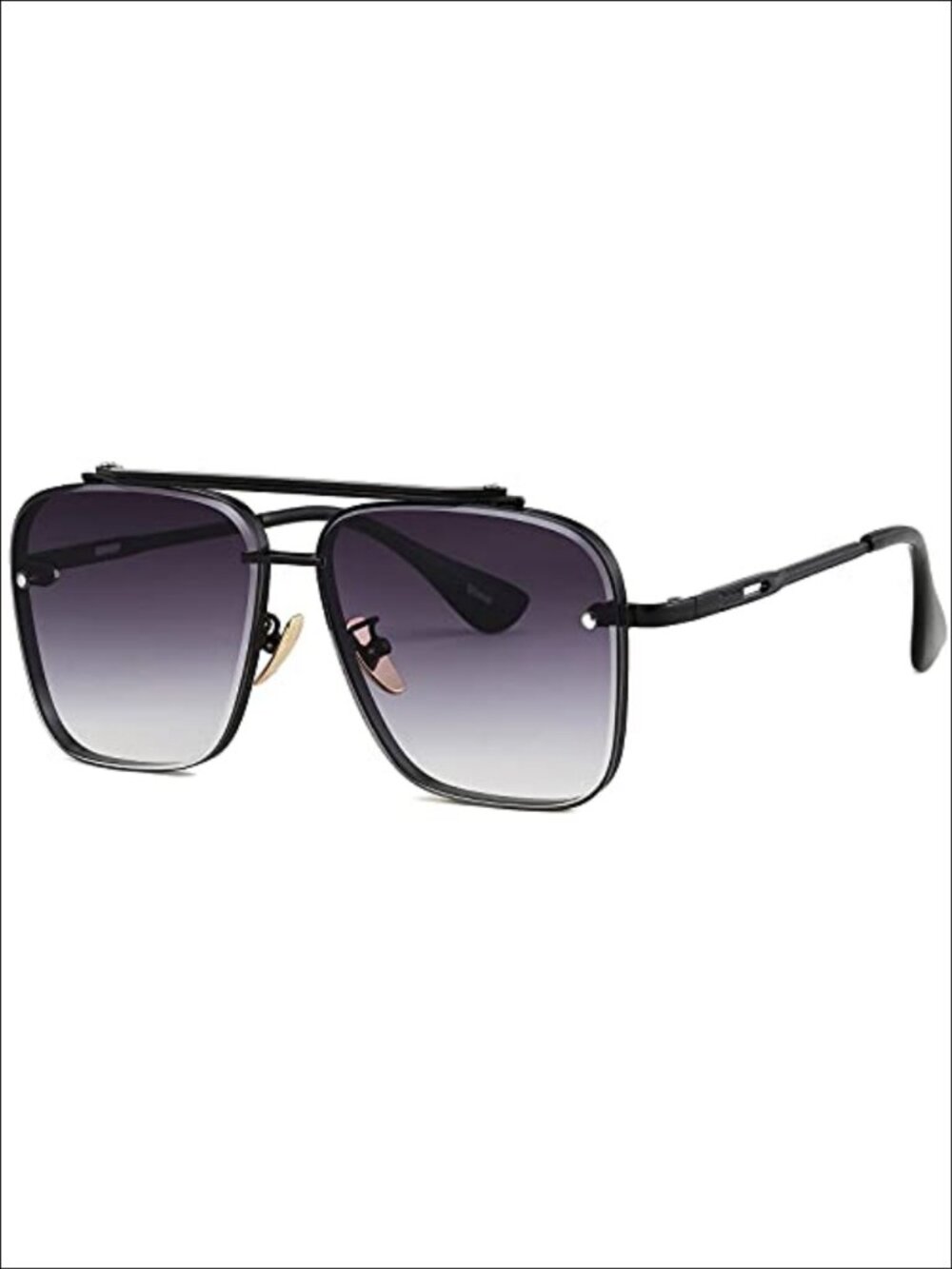 Square Aviator Gradient Sunglasses UV400 Metal Full Frame Unisex